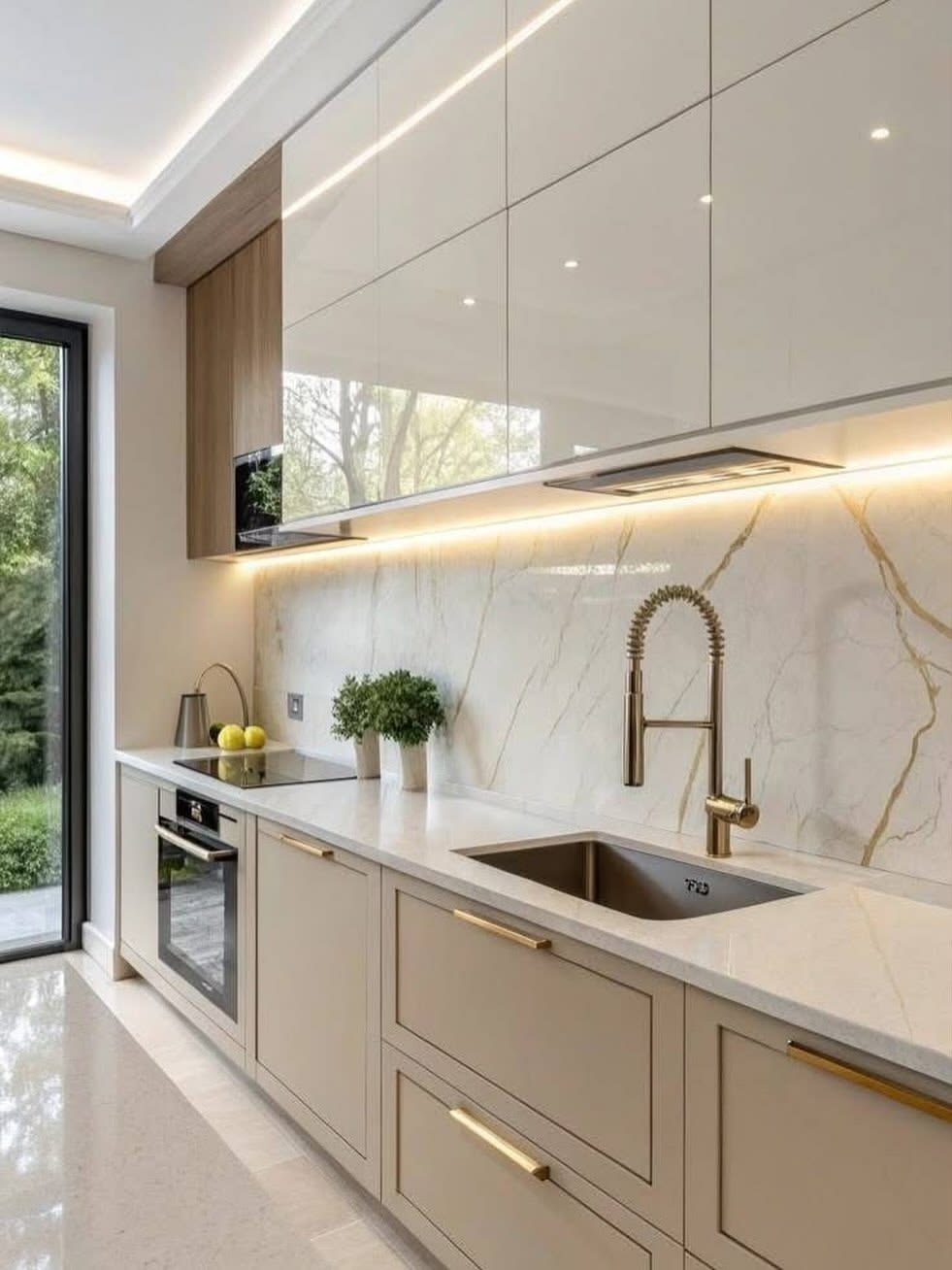 Cucina ristrutturata in un appartamento in Ticino